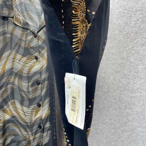 Carol Turner Artsy Top Womens One Size Flowy Poncho Kimono Oversized Animal Mob - Picture 6 of 14